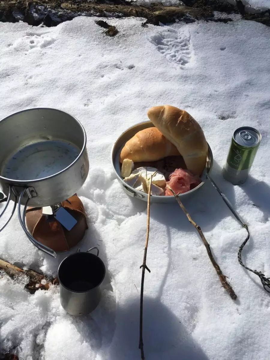 冬１月 しらびそ小屋-山ごはんキムチチーズ鍋