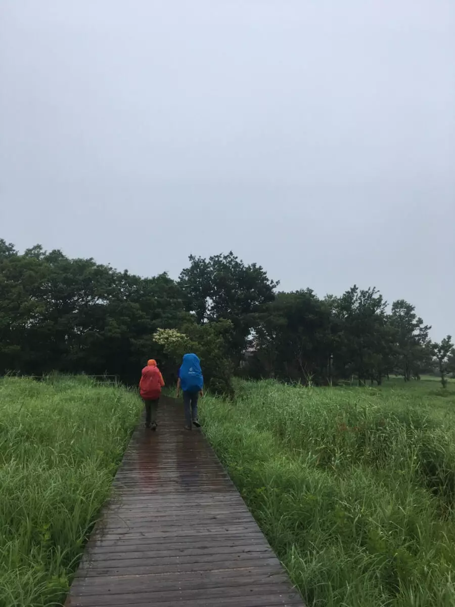 雨の山歩き