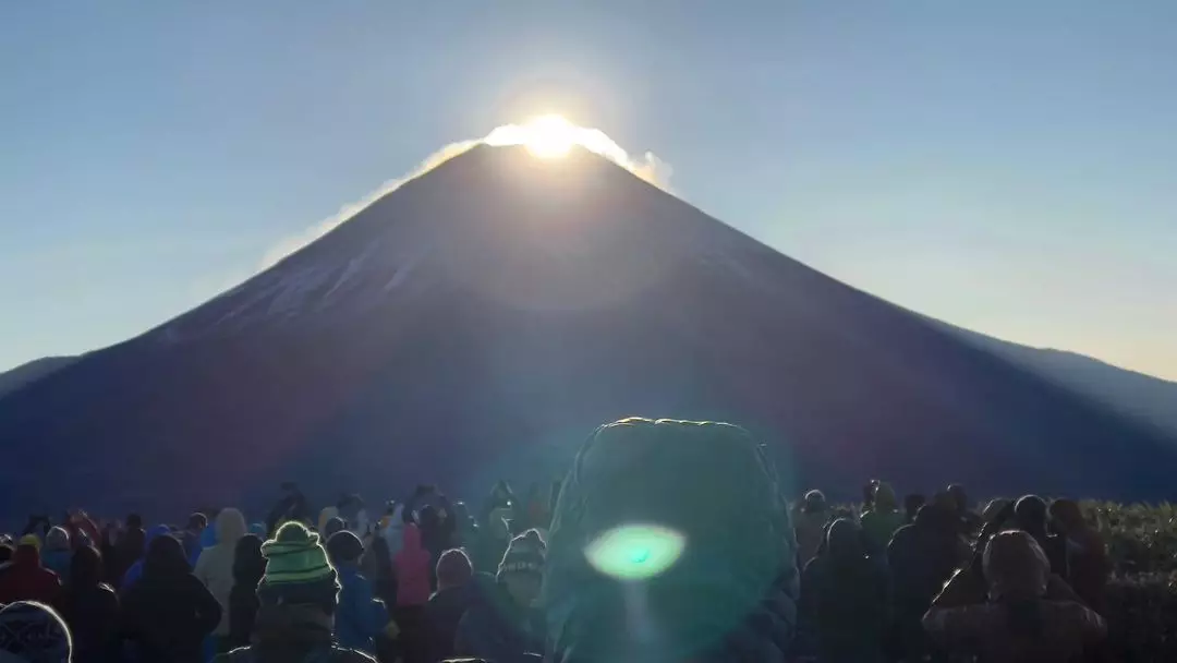 竜ヶ岳の登山コース　ダイヤモンド富士