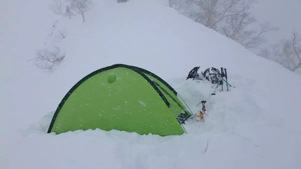 厳冬期のテント泊