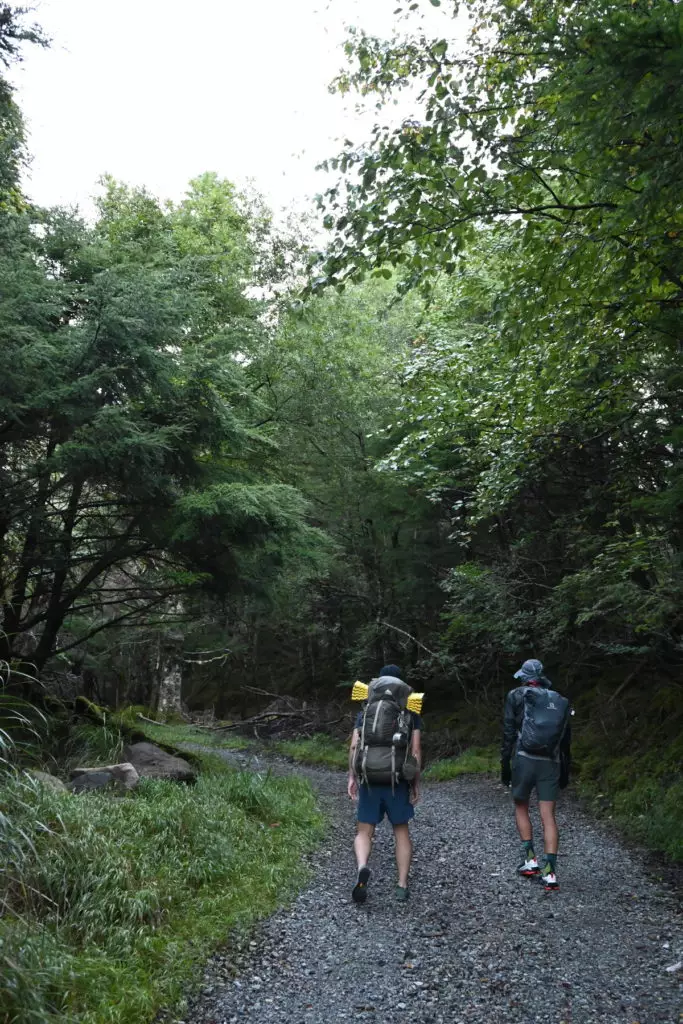 美濃戸山荘から分岐される南沢、北沢コースの北沢コースを通り赤岳鉱泉へ向かう