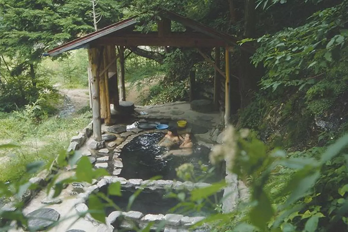 中房温泉の露天風呂