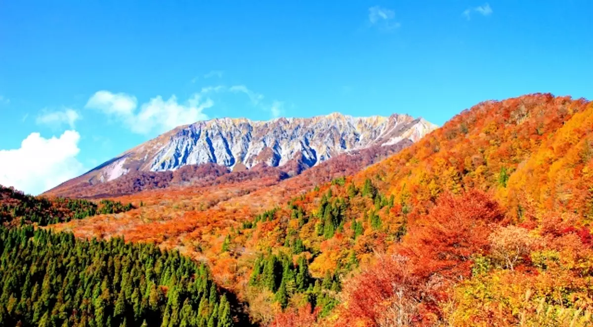 四国と中国地方の日本百名山大山の紅葉