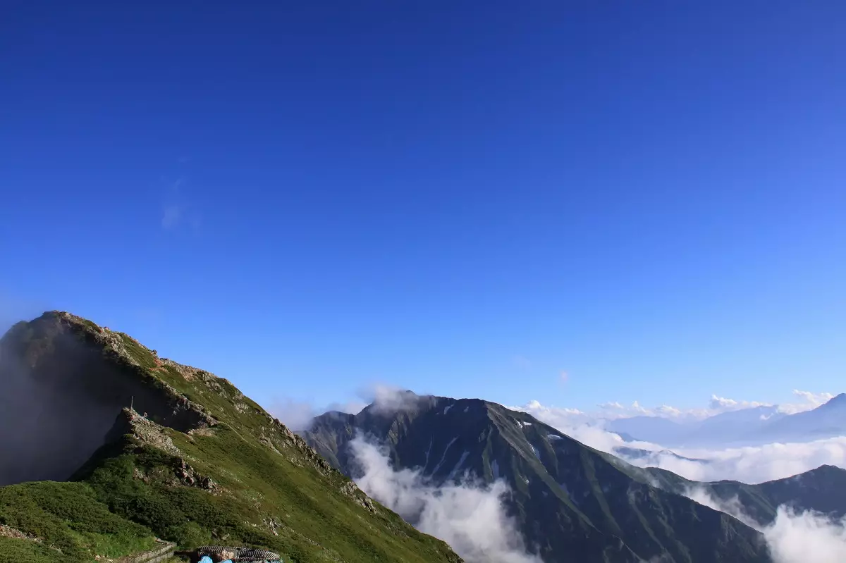 五竜岳の稜線