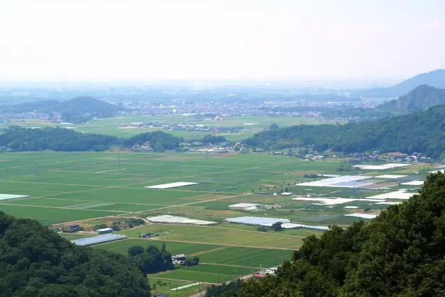 太平山から眺める田園風景
